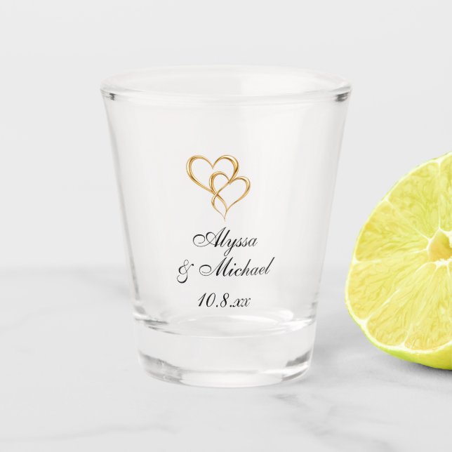 Personalized Wedding Shot Glass | Wedding Favours (Front)