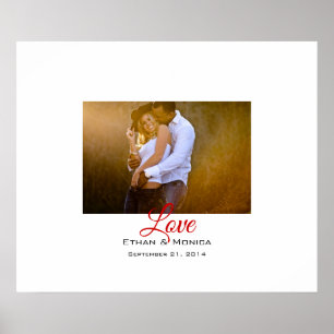 Personalized Wedding Signature Canvas Poster