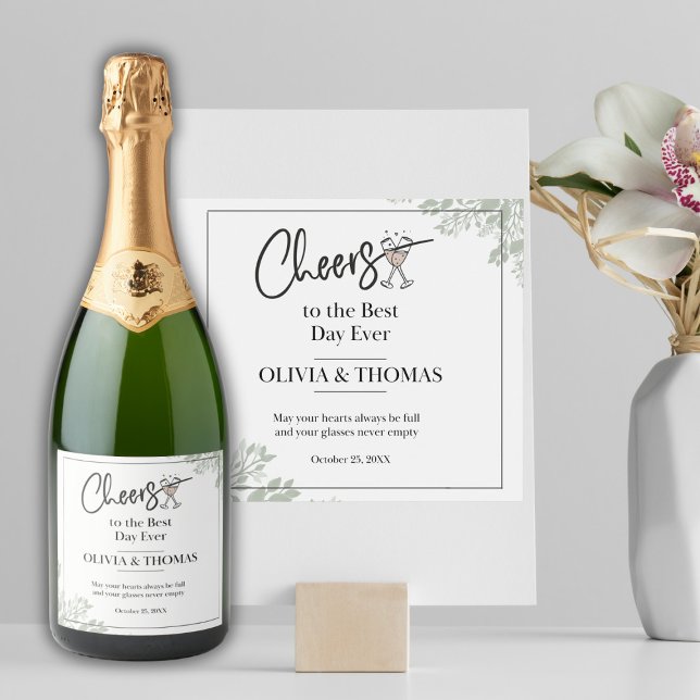 Personalized wedding Sparkling Wine Bottle Label (Creator Uploaded)