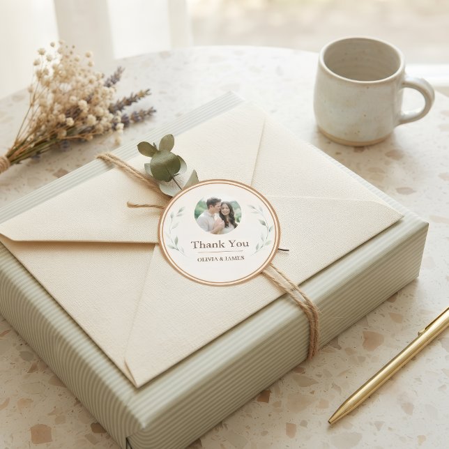 Personalized Wedding Sticker Seal Botanical (Creator Uploaded)