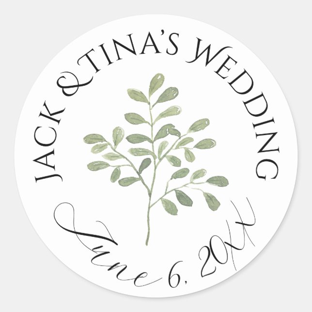 Personalized wedding stickers  (Front)