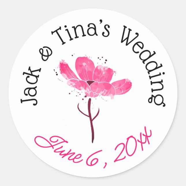 Personalized wedding stickers  (Front)