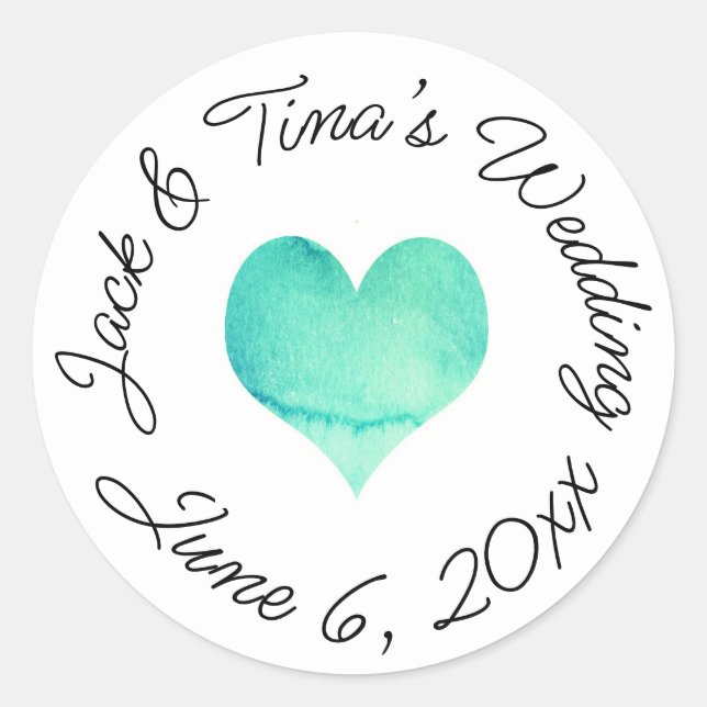 Personalized wedding stickers  (Front)