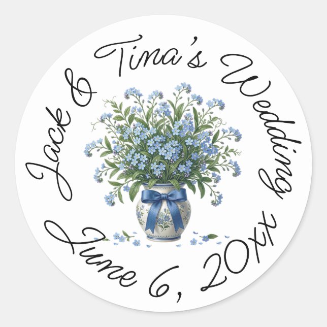 Personalized wedding stickers  (Front)