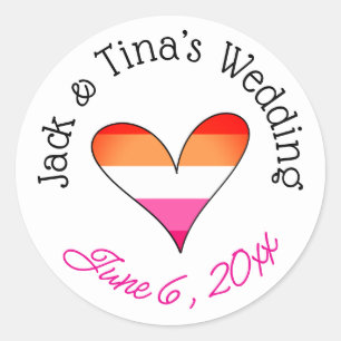 Personalized wedding stickers