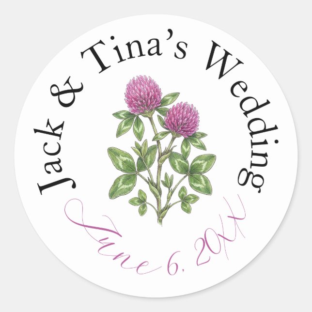 Personalized wedding stickers  (Front)