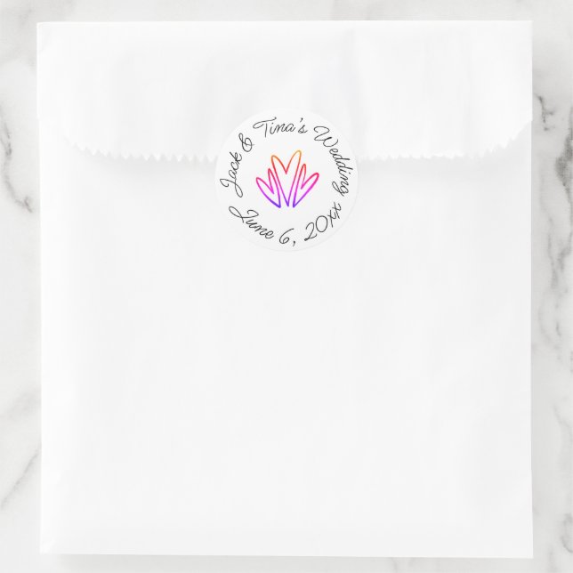 Personalized wedding stickers  (Bag)