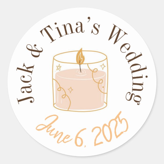Personalized wedding stickers  (Front)