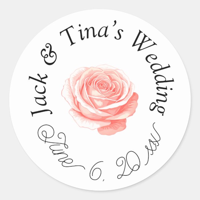 Personalized wedding stickers  (Front)