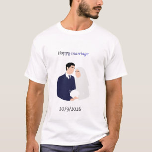 Personalized Wedding T-Shirt Front and Back - Cust