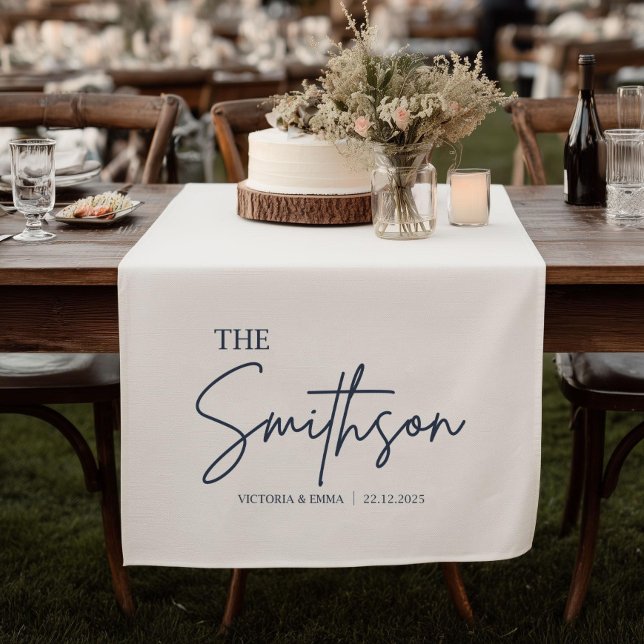 Personalized Wedding Table Runner, Custom We Short Table Runner (Creator Uploaded)