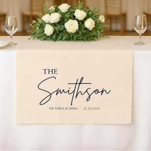 Personalized Wedding Table Runner, Custom We Short Table Runner