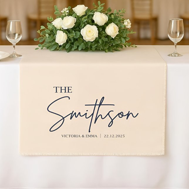 Personalized Wedding Table Runner, Custom We Short Table Runner (Creator Uploaded)