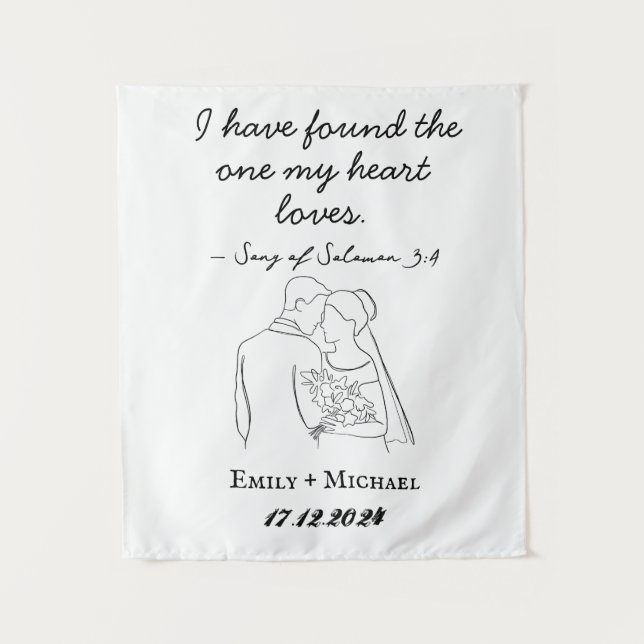 Personalized Wedding Tapestry (Front)