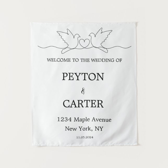 Personalized Wedding Tapestry (Front)