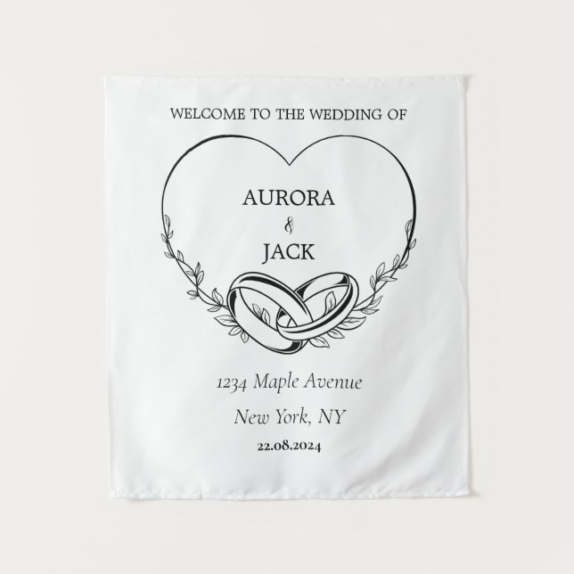 Personalized Wedding Tapestry (Front)