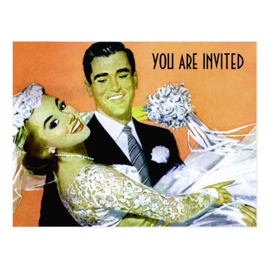 Personalized wedding template postcard