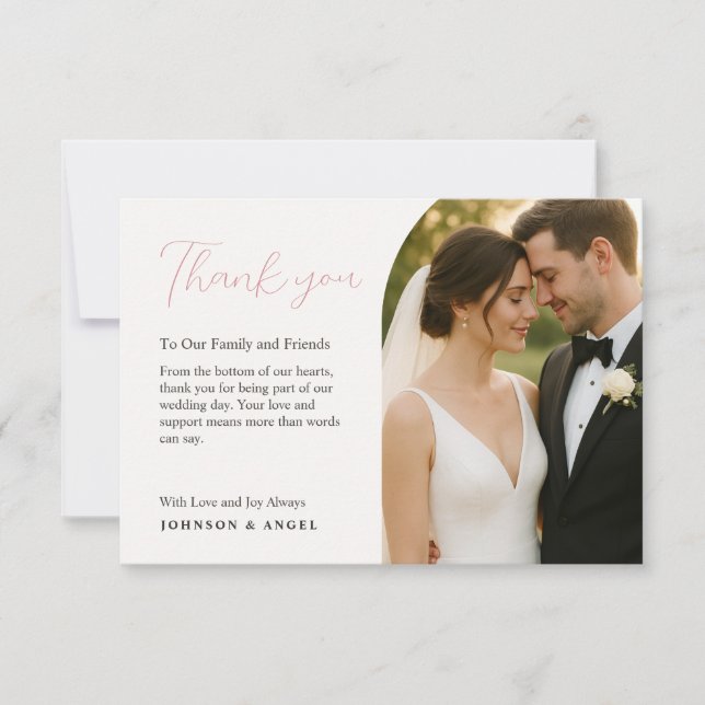 Personalized Wedding Thank You Card (Front)