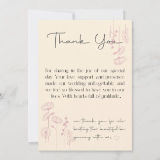 Personalized Wedding Thank You Cards Unique Design
