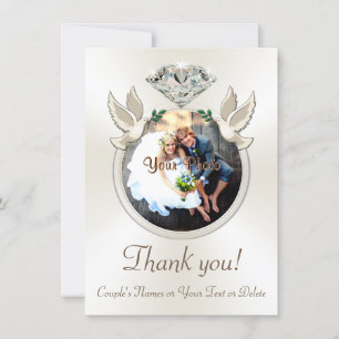 Personalized Wedding Thank You Cards with Photo