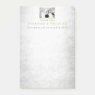 Personalized Wedding Thank You Gift Favour Post-it Notes