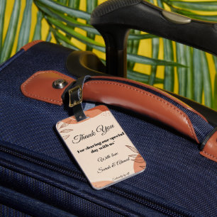 Personalized Wedding Thank You Luggage Tag Elega