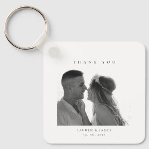 Personalized Wedding Thank You Photo Keychain