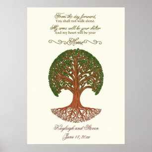 Personalized Wedding Tree Poster