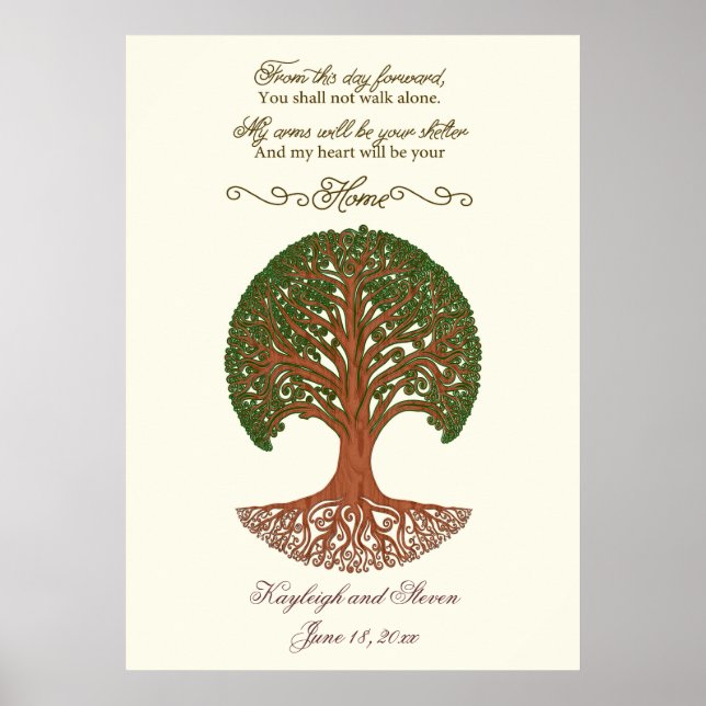 Personalized Wedding Tree Poster (Front)