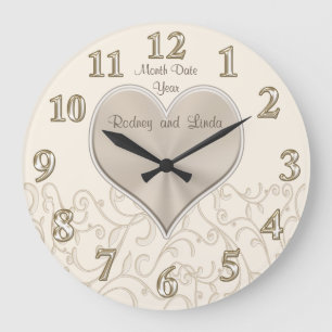 Personalized Wedding Wall Clocks or Anniversary