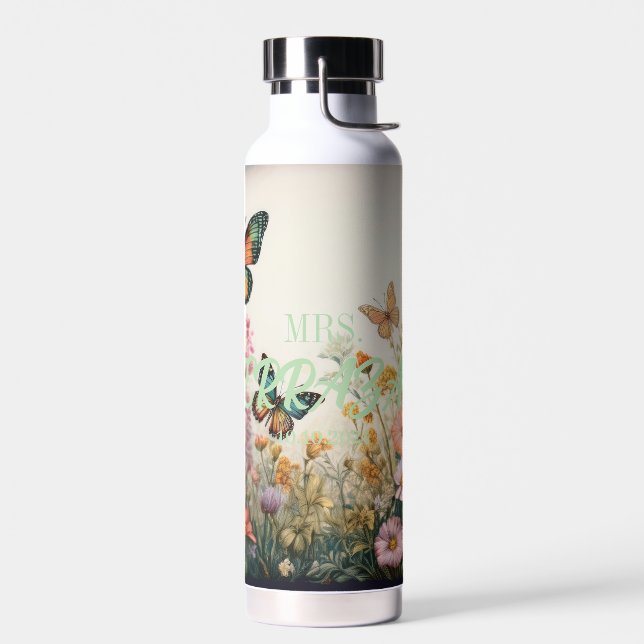 Personalized Wedding Water Bottle (Left)