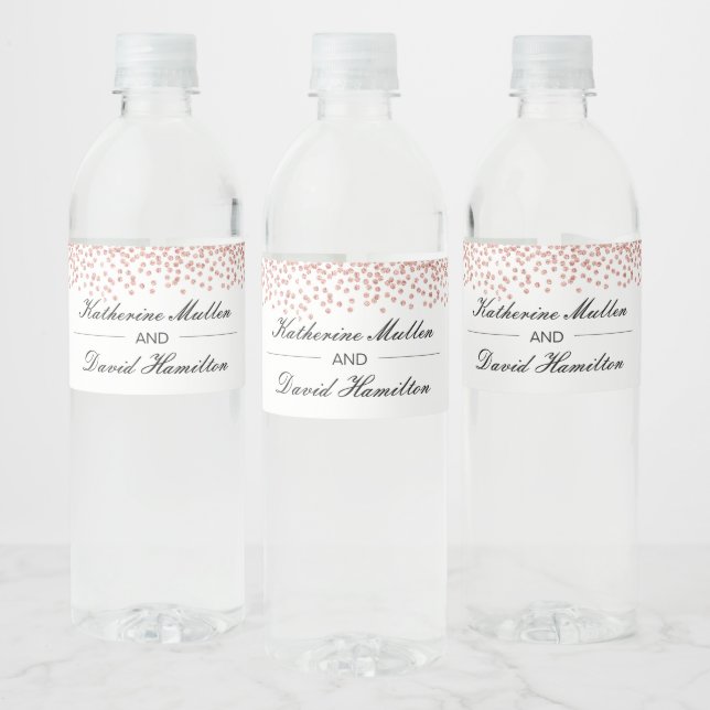 Personalized Wedding Water Bottle Label (Bottles)