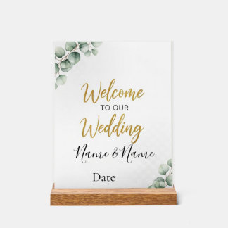 Personalized Wedding Welcome Acrylic Sign