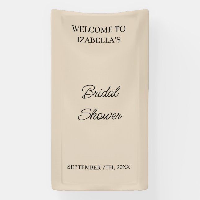 Personalized Wedding Welcome Bridal Shower Engaged Banner (Vertical)