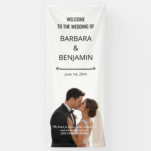 Personalized Wedding Welcome Custom Wedding Party  Banner (Vertical)
