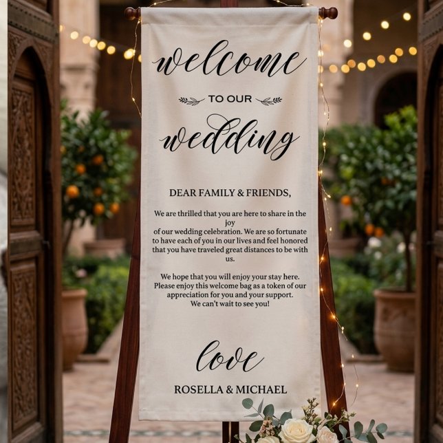 Personalized Wedding Welcome Custom Wedding Party  Banner (Creator Uploaded)