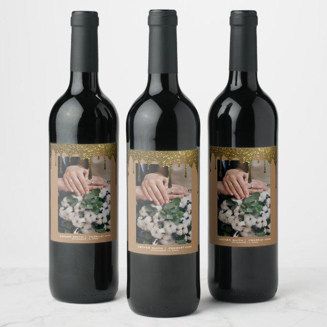 Personalized Wedding Wine Labels, Custom Bottle Wine Label (Bottles)