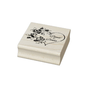 Personalized Wedding Wood Art Stamp