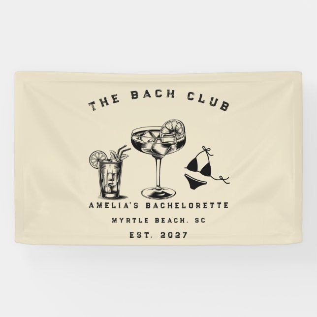 Personalized Weekend Trip Beach Bachelorette Party Banner (Horizontal)