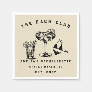 Personalized Weekend Trip Beach Bachelorette Party Napkin