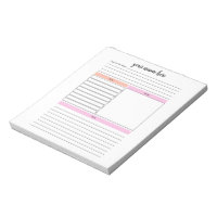 Personalized Weekly Overview Planner Notepad