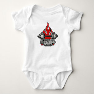 Personalized Weight Lifting Dumbbell Fitness Gym Baby Bodysuit