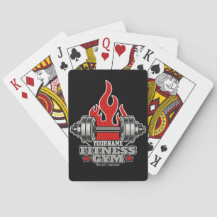 Personalized Weight Lifting Dumbbell Fitness Gym Playing Cards