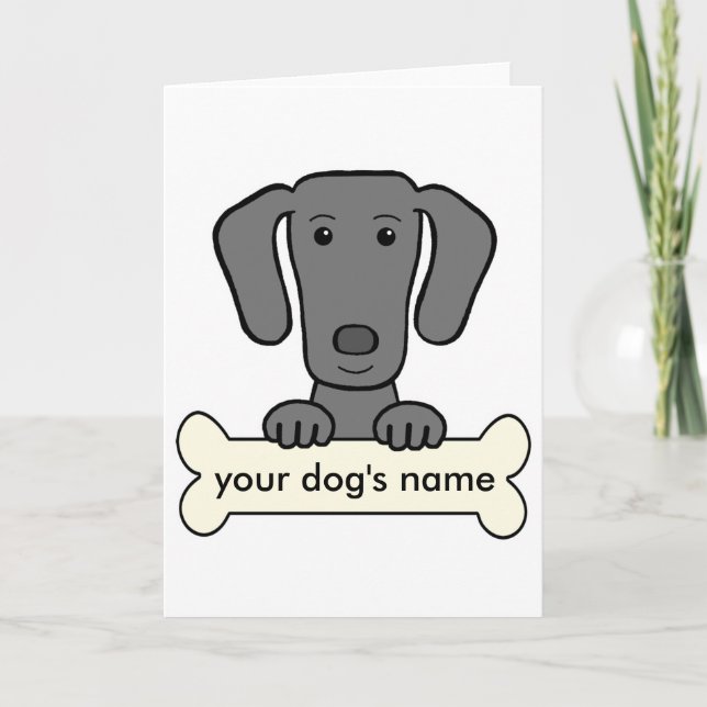 Personalized Weimaraner Card (Front)