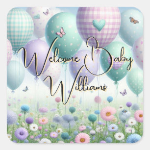 Personalized "Welcome Baby" Sticker