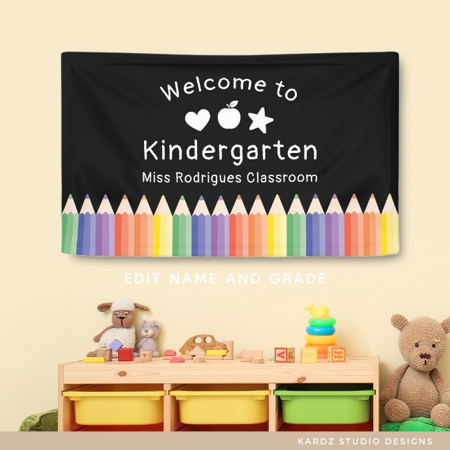 Personalized Welcome Back to Kindergarten Teacher Banner (Creator Uploaded)