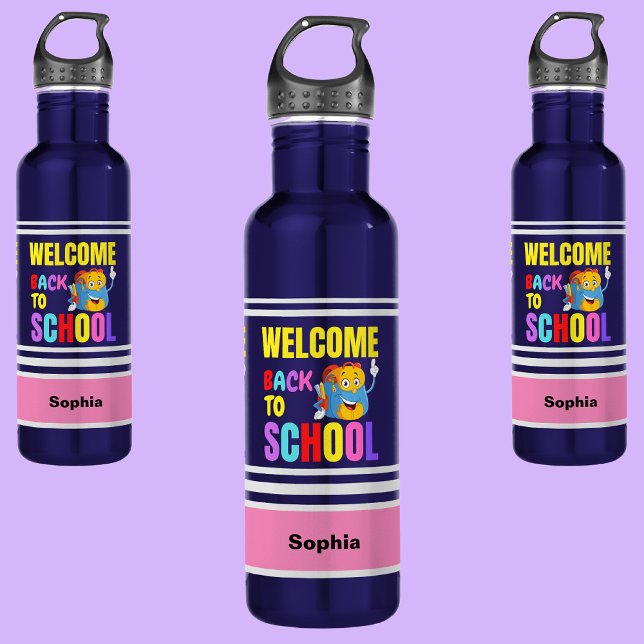 Personalized Welcome Back To School  710 Ml Water Bottle (Creator Uploaded)