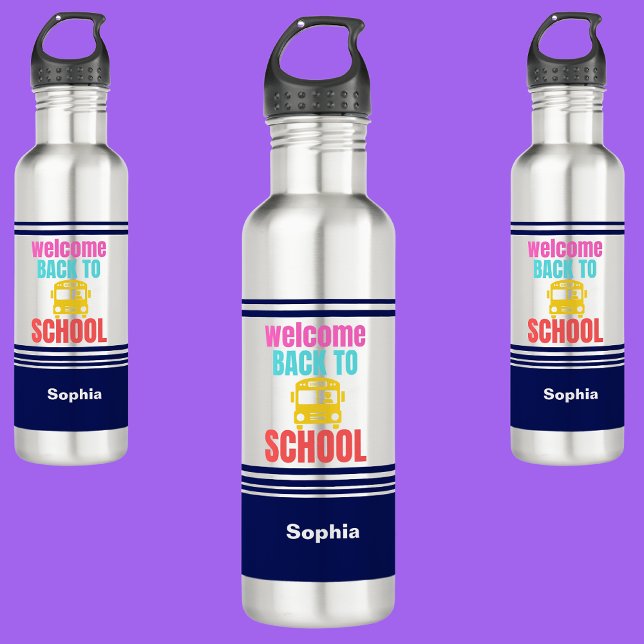 Personalized Welcome Back To School  710 Ml Water Bottle (Creator Uploaded)