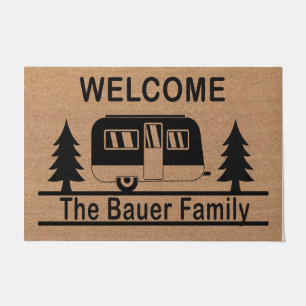 Personalized Welcome Camping Mat, Unique Doormat
