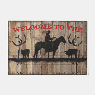 Personalized Welcome Door Mat, Farmhouse Porch Mat